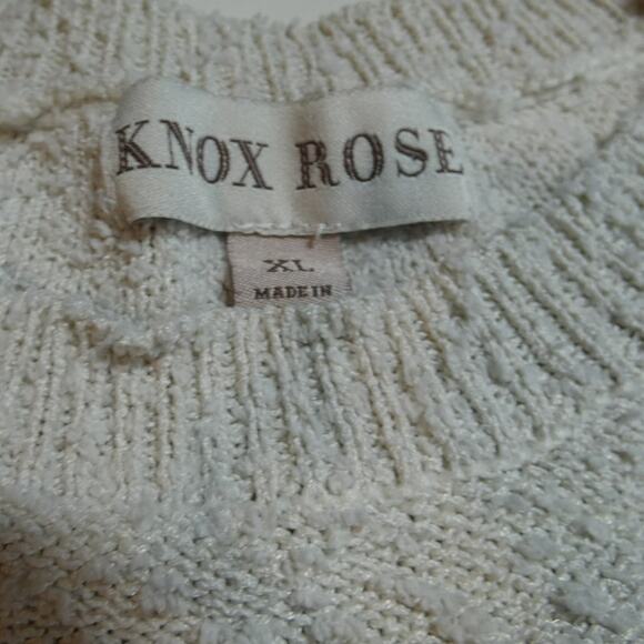 Knox Rose Women's XL Sweater Popcorn Texture Striped Stretchy Casual - Picture 8 of 9